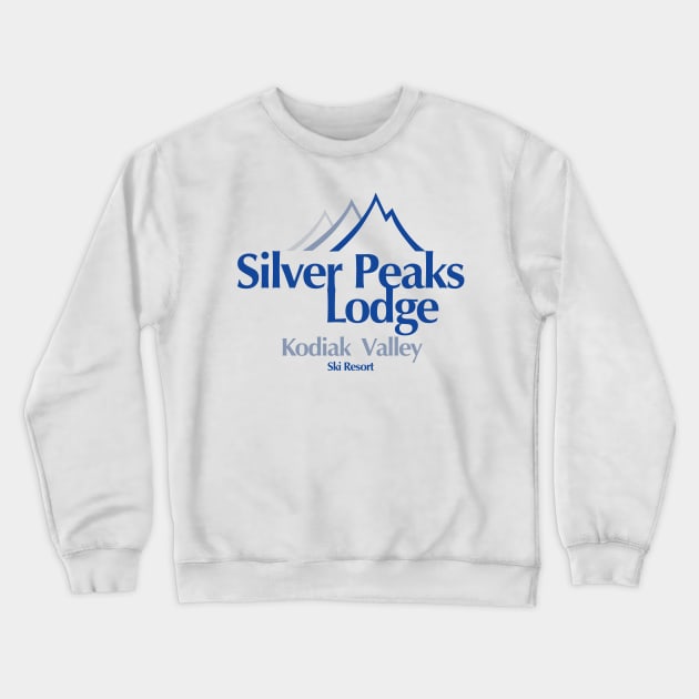 Silver Peaks Lodge - Kodiak Valley Ski Resort Crewneck Sweatshirt by Meta Cortex